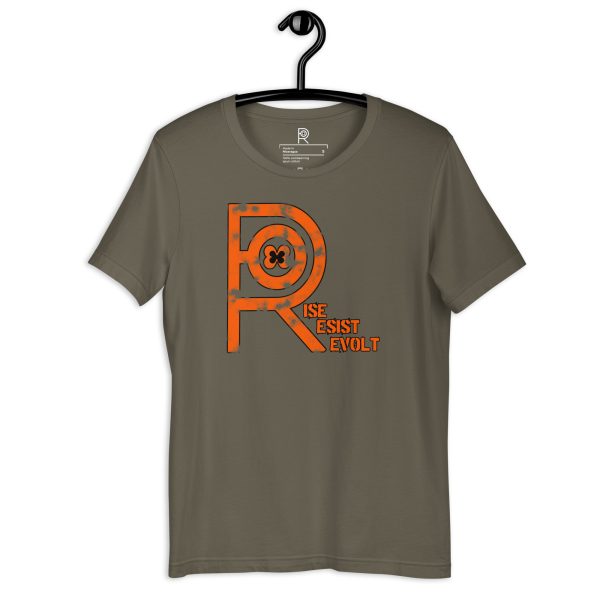 R - Rise Resist Revolt Army Unisex T-shirt