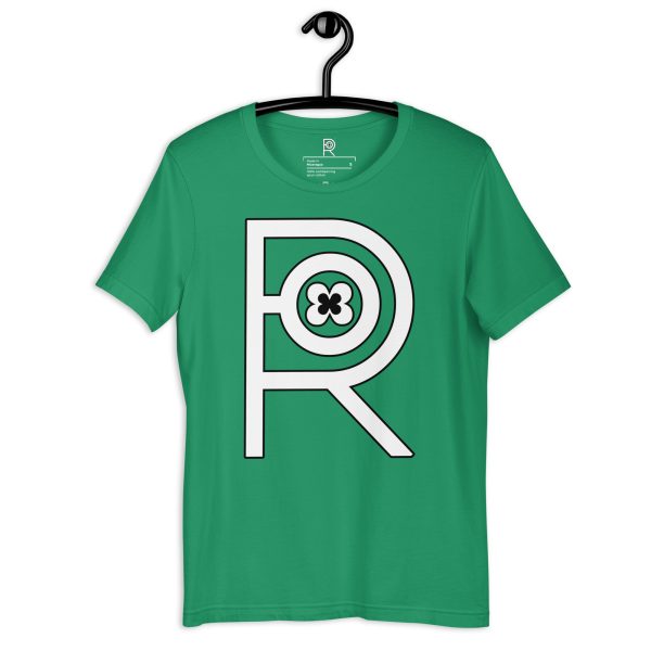 R - White And Black On Kelly Green Unisex T-shirt