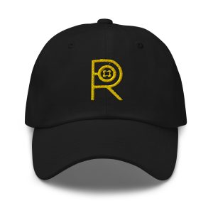 R - Gold And Black Classic Dad Hat