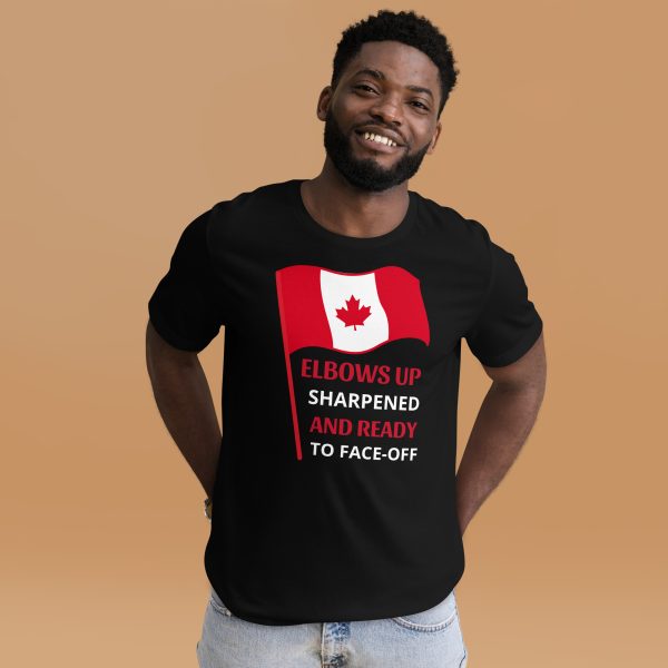 R - Elbows Up Sharpened Ready To Face-Off Dark Style Unisex T-shirt - Image 11