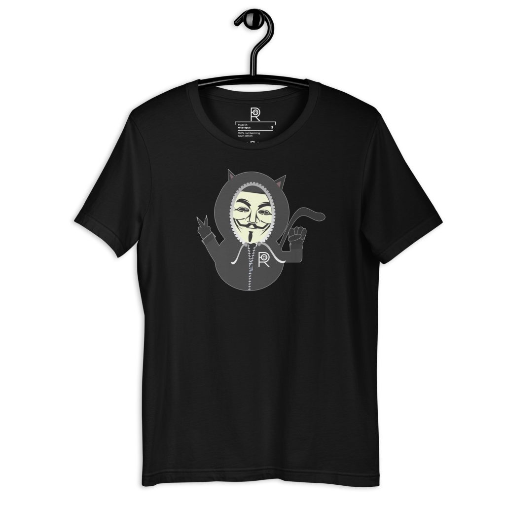 R - Anonymous Resistance Kitty Dark Style Unisex T-shirt