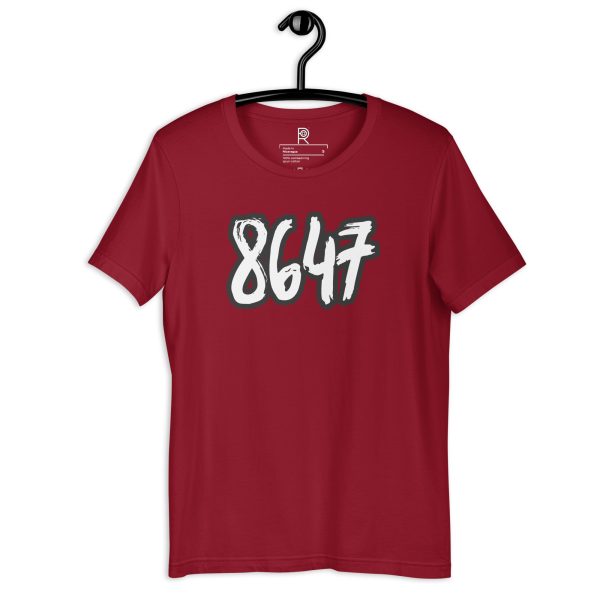 R - 8647 White And Black Outlined Brushed Dark Style Unisex T-shirt - Image 35