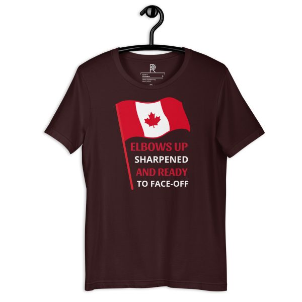 R - Elbows Up Sharpened Ready To Face-Off Dark Style Unisex T-shirt - Image 18