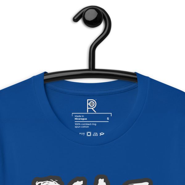 R - 8647 White And Black Outlined Brushed Dark Style Unisex T-shirt - Image 46