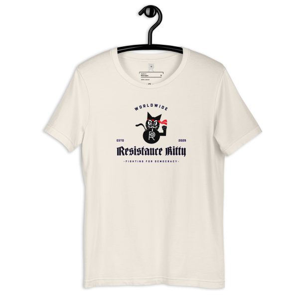 R - Resistance Kitty Fighting For Democracy Worldwide Estd 2025 Light Style Unisex T-shirt