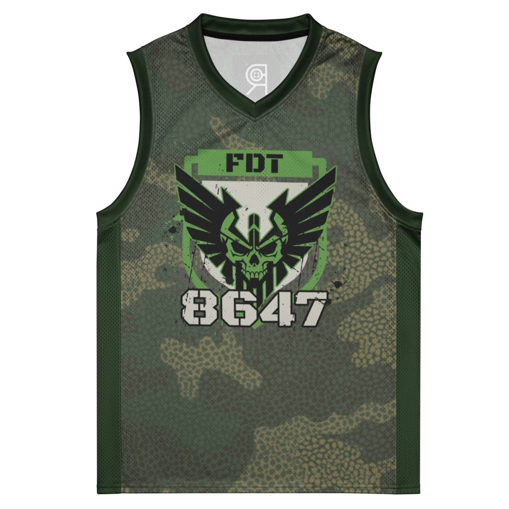 R - FDT 8647 Ranger Camouflage Premium Basketball Jersey