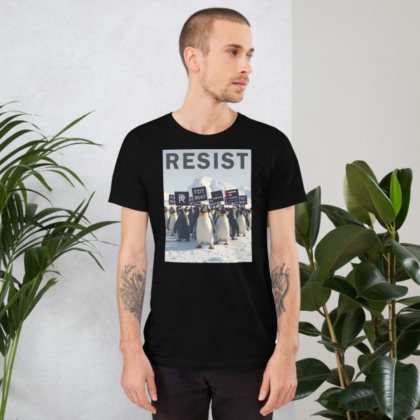 R - Penguins Resist FDT 8647 No Tariffs MAGA Morons Are Governing America Dark Style Unisex T-shirt - Image 2