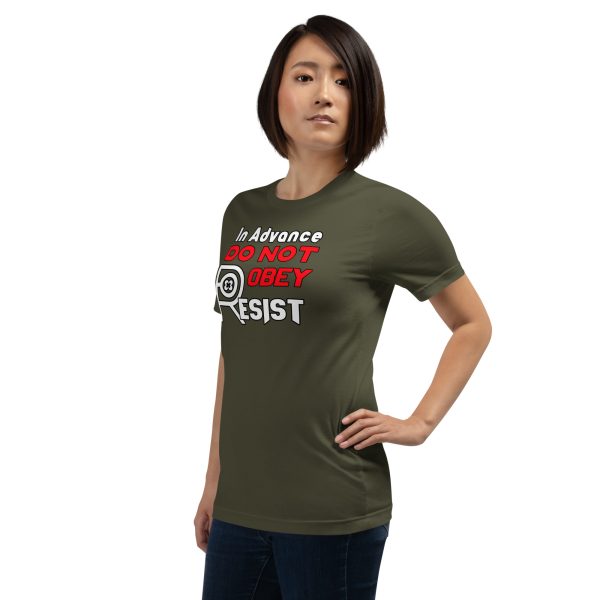 R - In Advance Do Not Obey Resist Dark Style Unisex T-shirt - Image 17