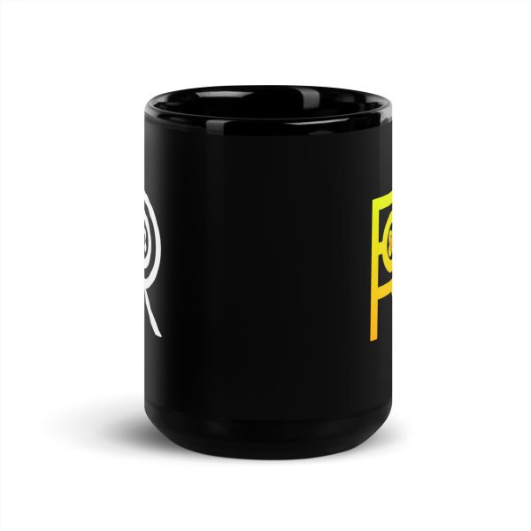 R - Radiate Joy Black Glossy Mug - Image 6