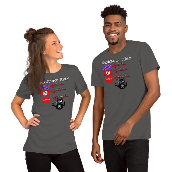 R - Resistance Kitty You Lost You Lost You're Next Dark Style Unisex T-shirt - Image 11