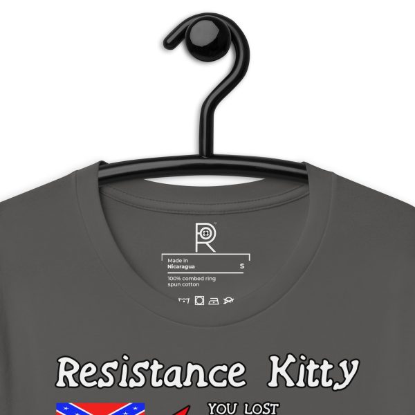 R - Resistance Kitty You Lost You Lost You're Next Dark Style Unisex T-shirt - Image 41