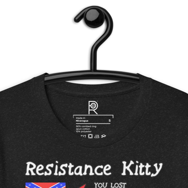 R - Resistance Kitty You Lost You Lost You're Next Dark Style Unisex T-shirt - Image 14