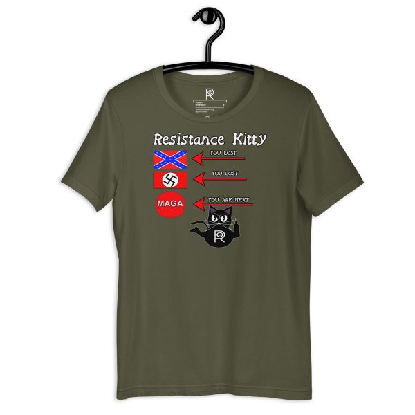 R - Resistance Kitty You Lost You Lost You're Next Dark Style Unisex T-shirt - Image 36