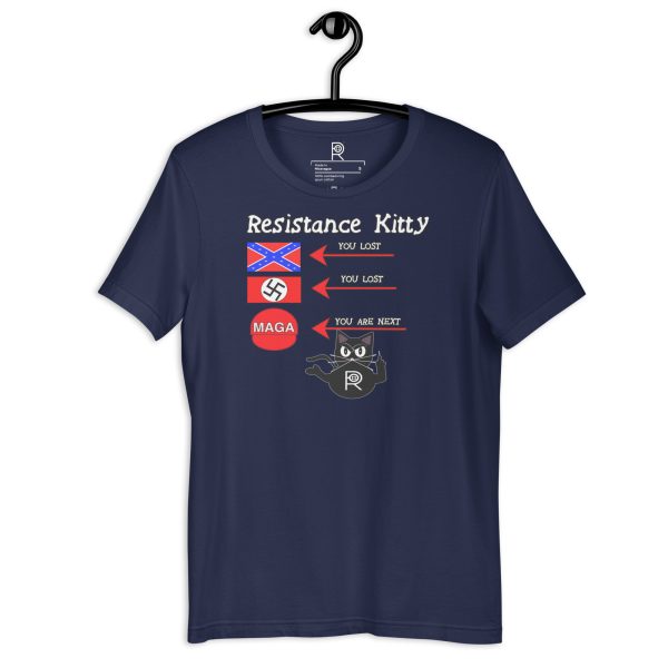 R - Resistance Kitty You Lost You Lost You're Next Dark Style Unisex T-shirt - Image 27