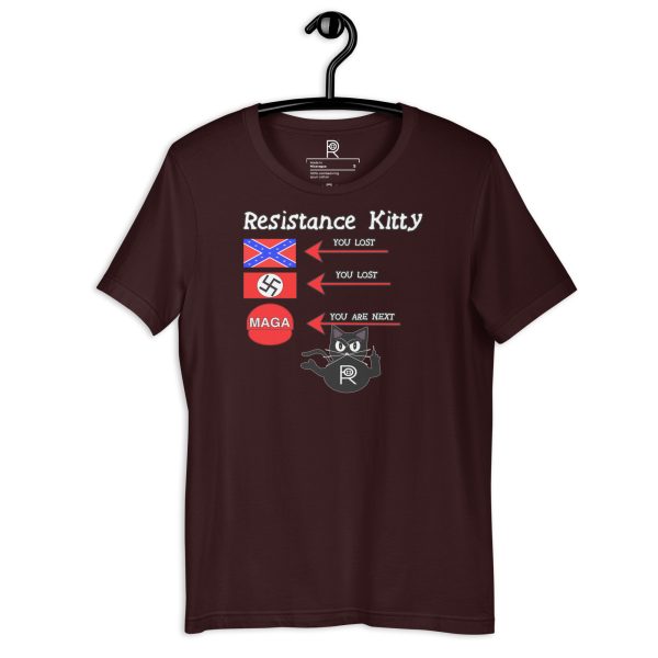 R - Resistance Kitty You Lost You Lost You're Next Dark Style Unisex T-shirt - Image 21