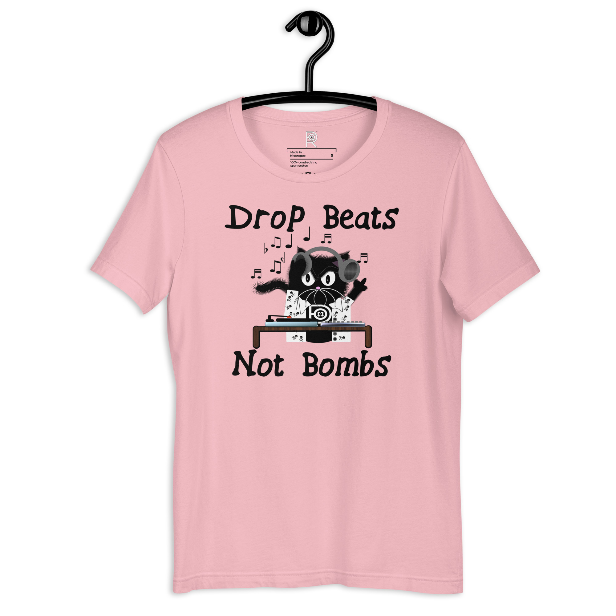 R - Drop Beats Not Bombs Light Style Unisex T-shirt - Image 13