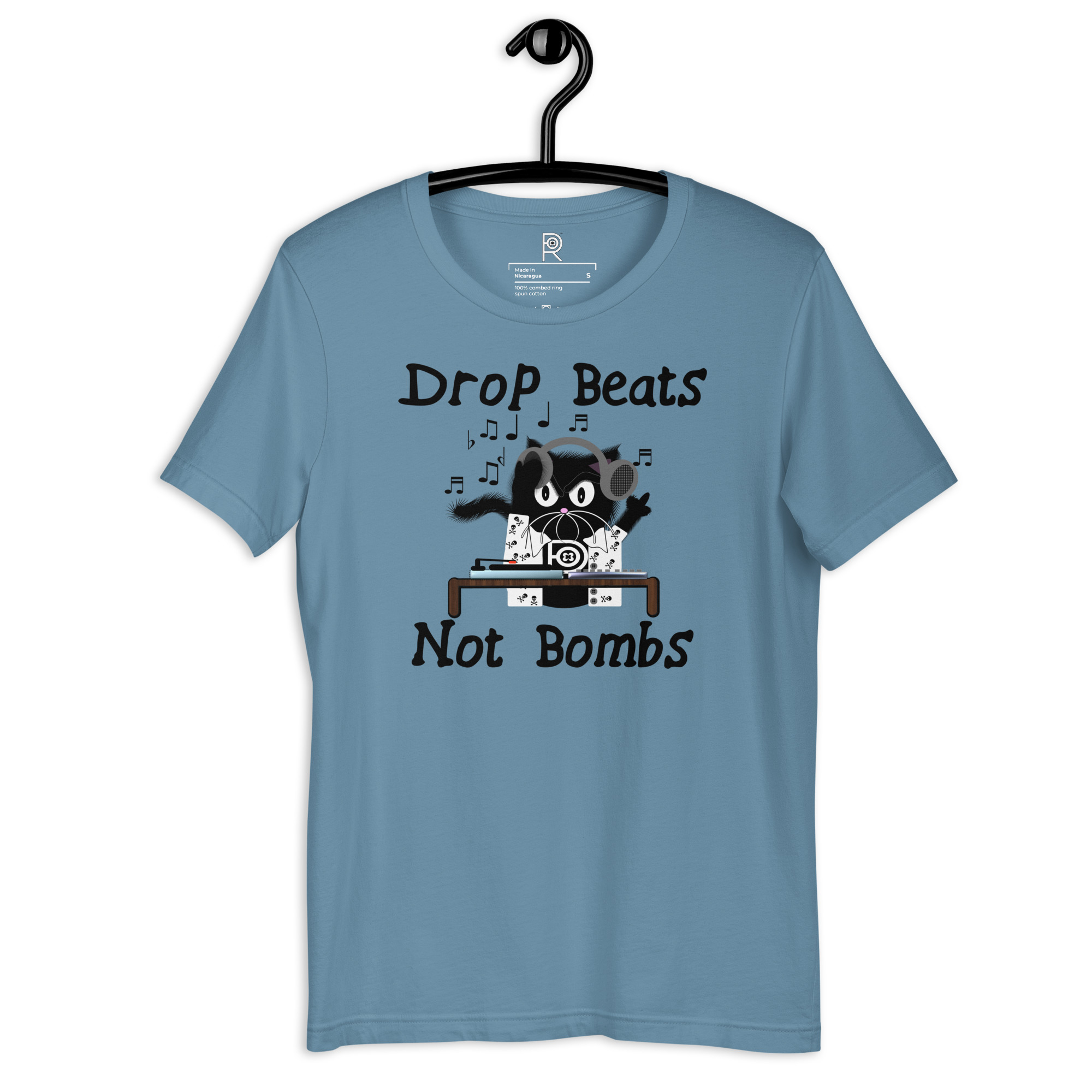 R - Drop Beats Not Bombs Light Style Unisex T-shirt - Image 7