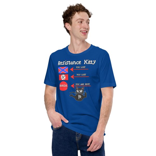 R - Resistance Kitty You Lost You Lost You're Next Dark Style Unisex T-shirt - Image 9