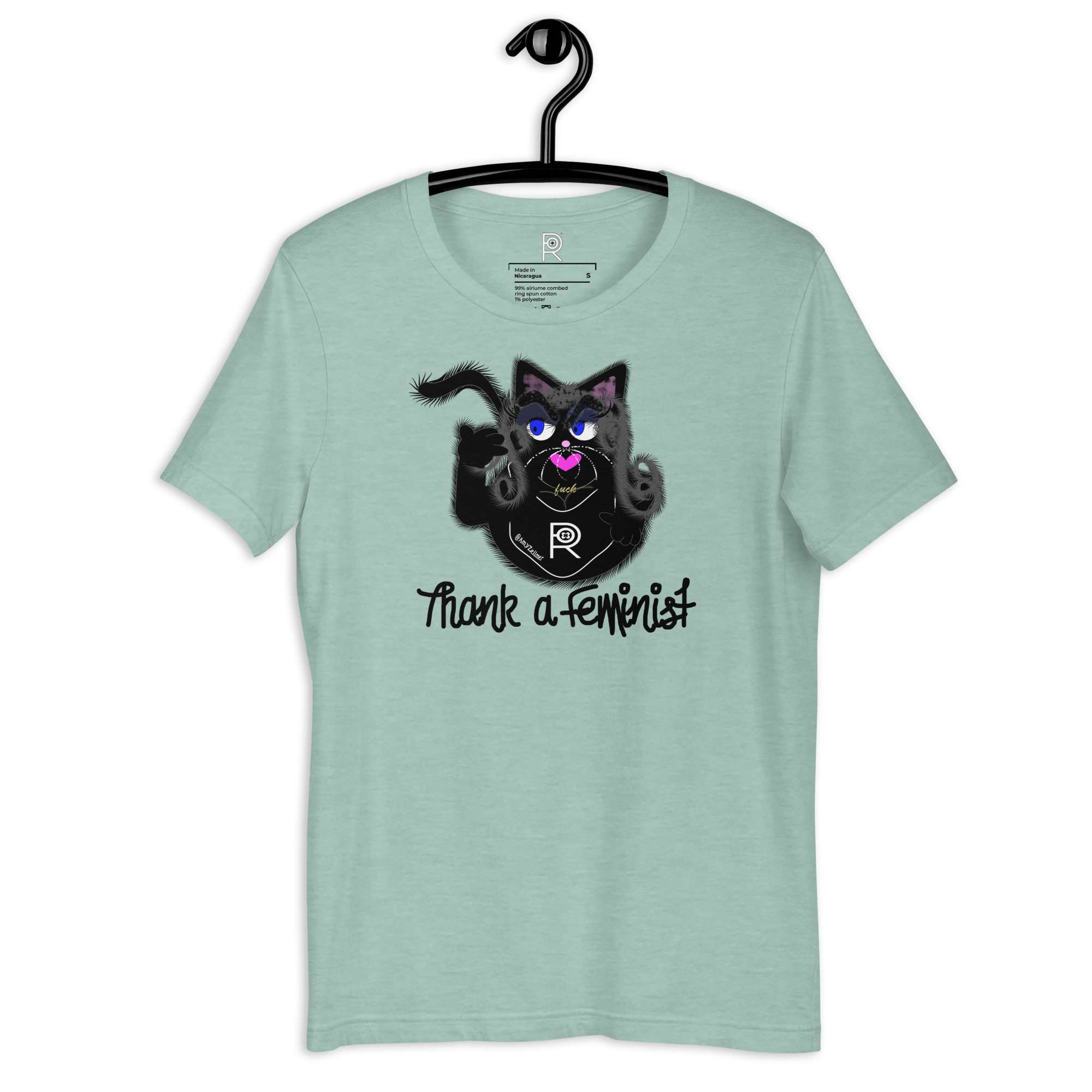 R - Amy Zellmer Thank A Feminist Light Style Unisex T-shirt - Image 13