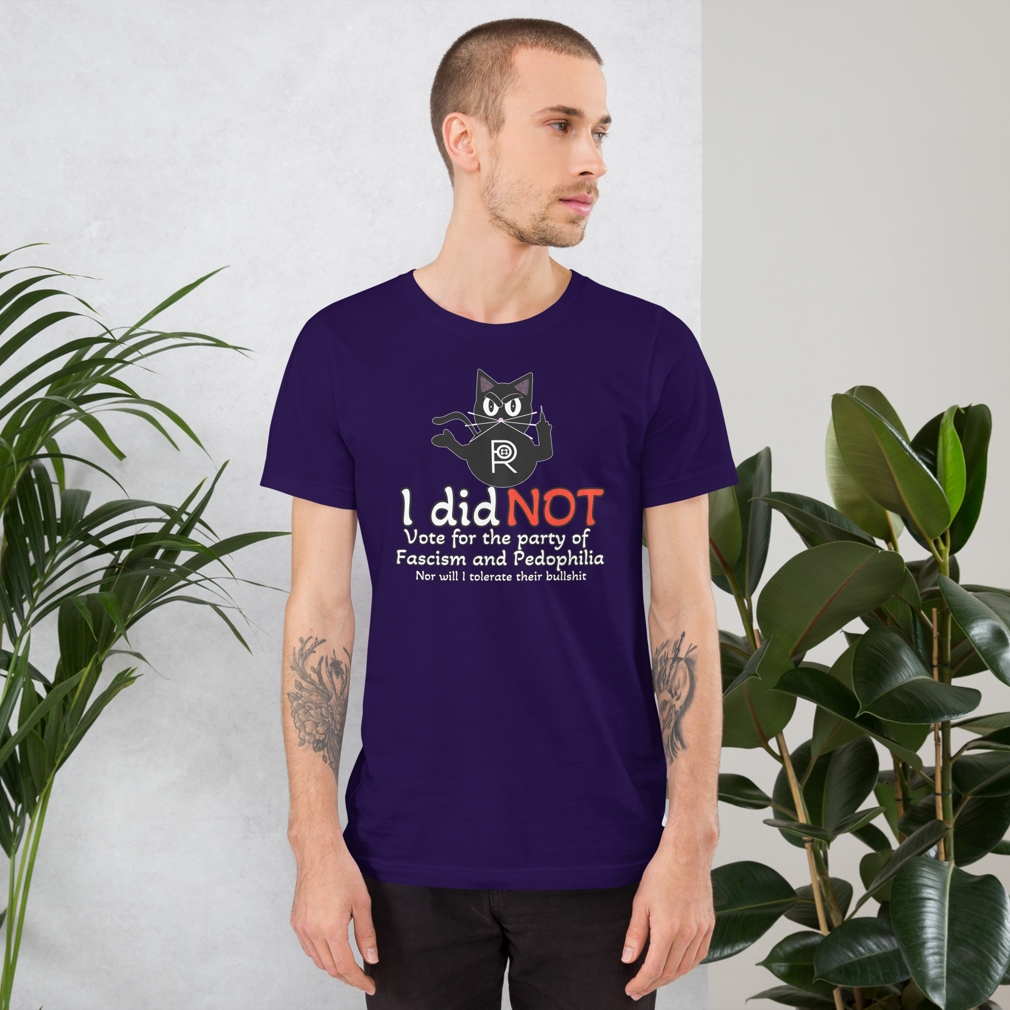 R - I Did Not Vote For The Party Of Fascism And Pedophilia Dark Style Unisex T-shirt - Image 6