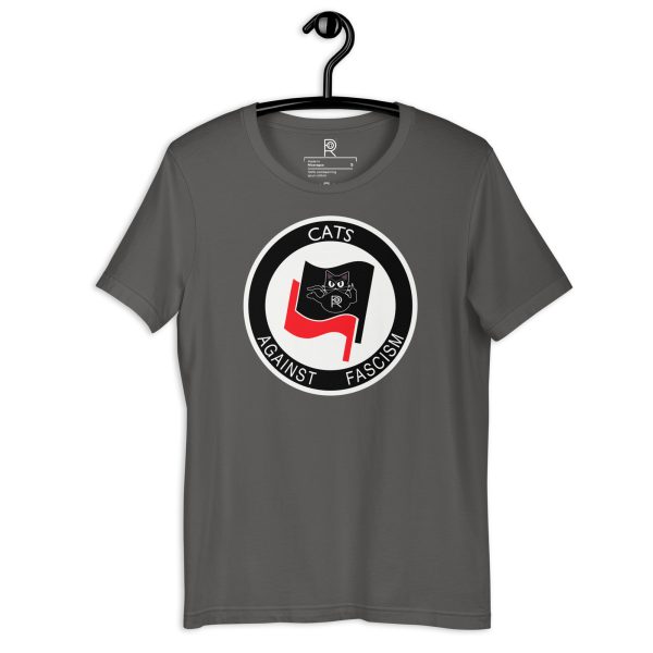R - Cats Against Fascism Dark Style Unisex T-shirt - Image 9