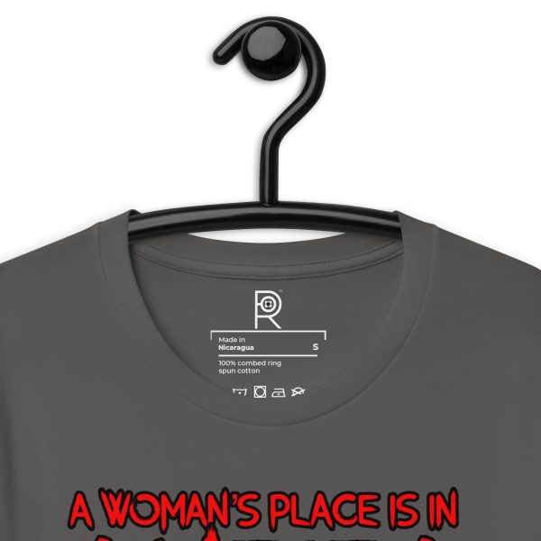 R - A Woman's Place Is In ANTIFA Dark Style Unisex T-shirt - Image 20