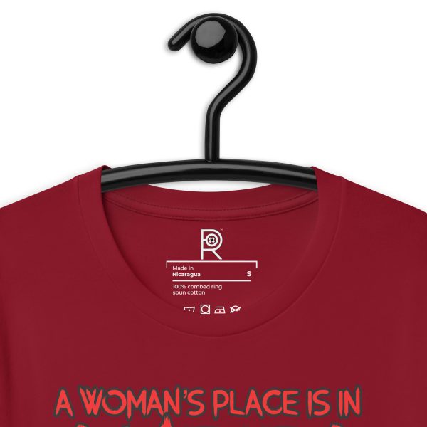 R - A Woman's Place Is In ANTIFA Dark Style Unisex T-shirt - Image 10