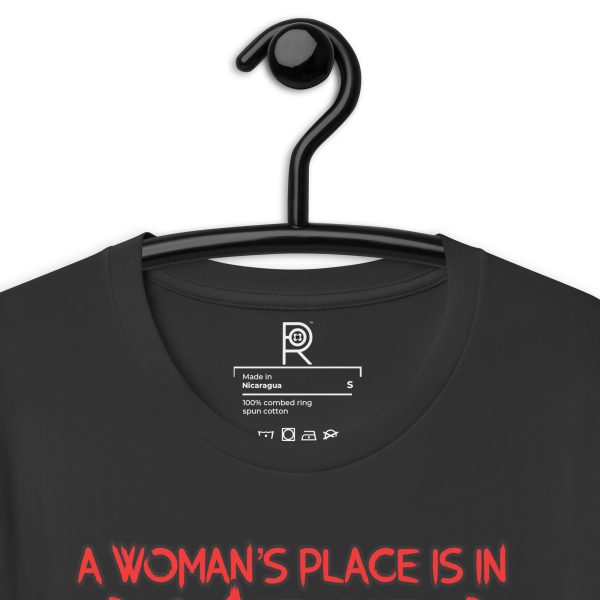 R - A Woman's Place Is In ANTIFA Dark Style Unisex T-shirt - Image 12