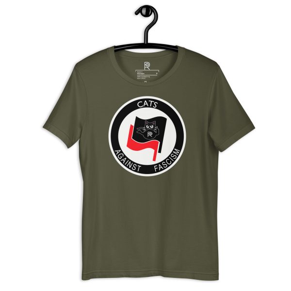 R - Cats Against Fascism Dark Style Unisex T-shirt - Image 5