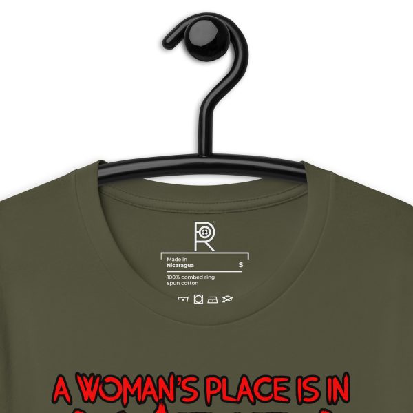 R - A Woman's Place Is In ANTIFA Dark Style Unisex T-shirt - Image 16