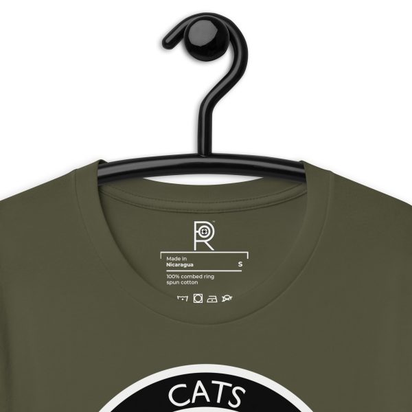 R - Cats Against Fascism Dark Style Unisex T-shirt - Image 6