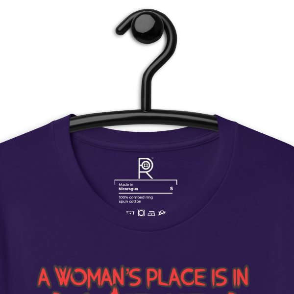 R - A Woman's Place Is In ANTIFA Dark Style Unisex T-shirt - Image 6