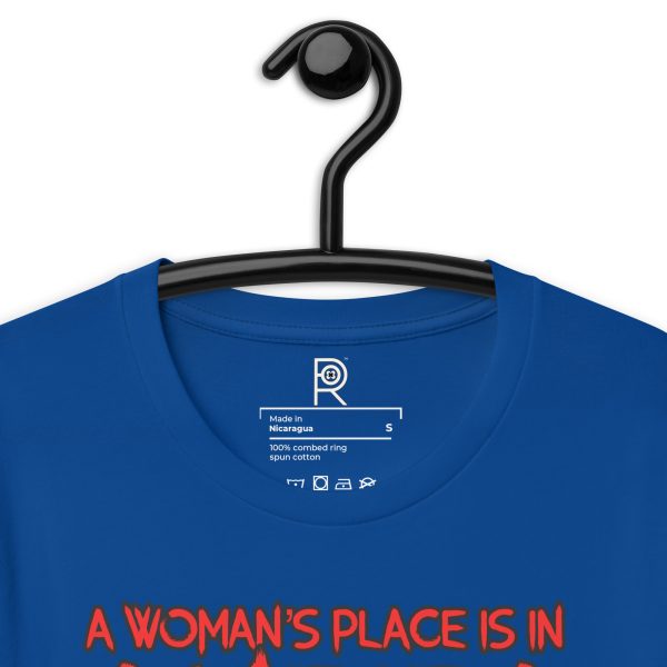 R - A Woman's Place Is In ANTIFA Dark Style Unisex T-shirt - Image 14