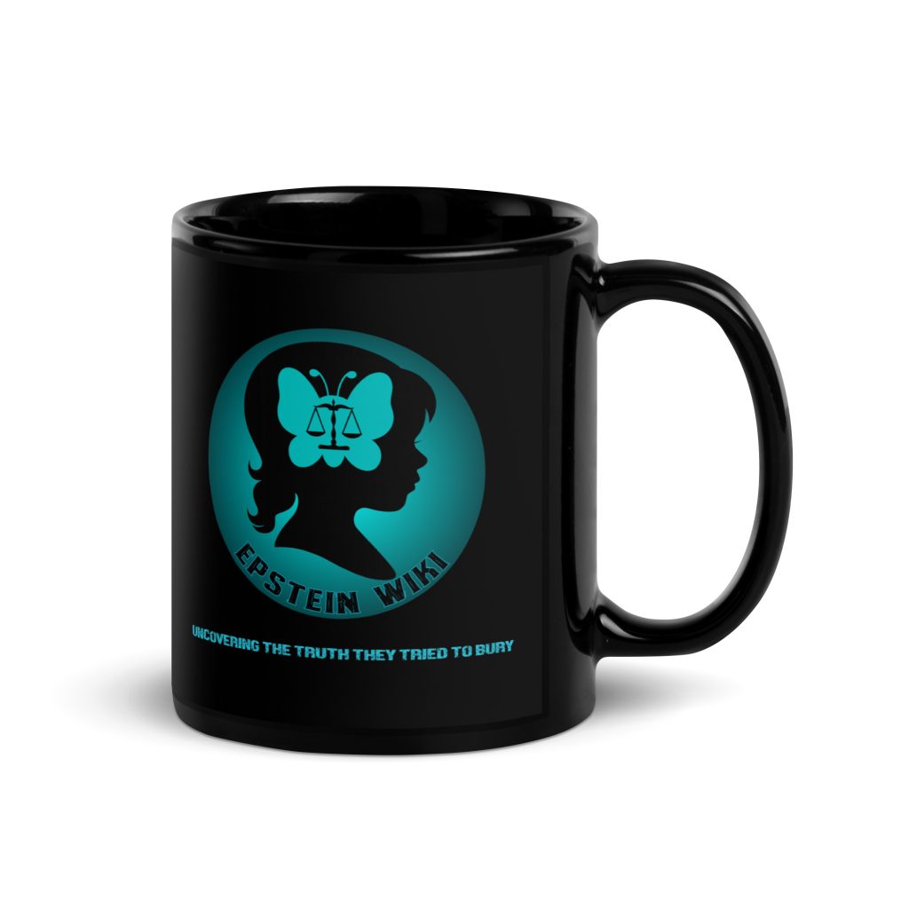 R - Epstein Wiki - Uncovering The Truth They Tried To Bury Black Glossy Mug