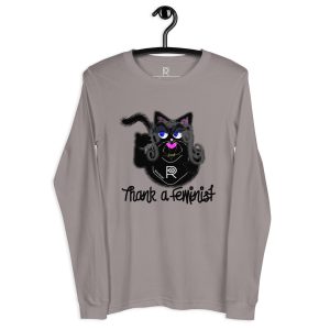 R - Thank A Feminist Light Style Unisex Long Sleeve Tee