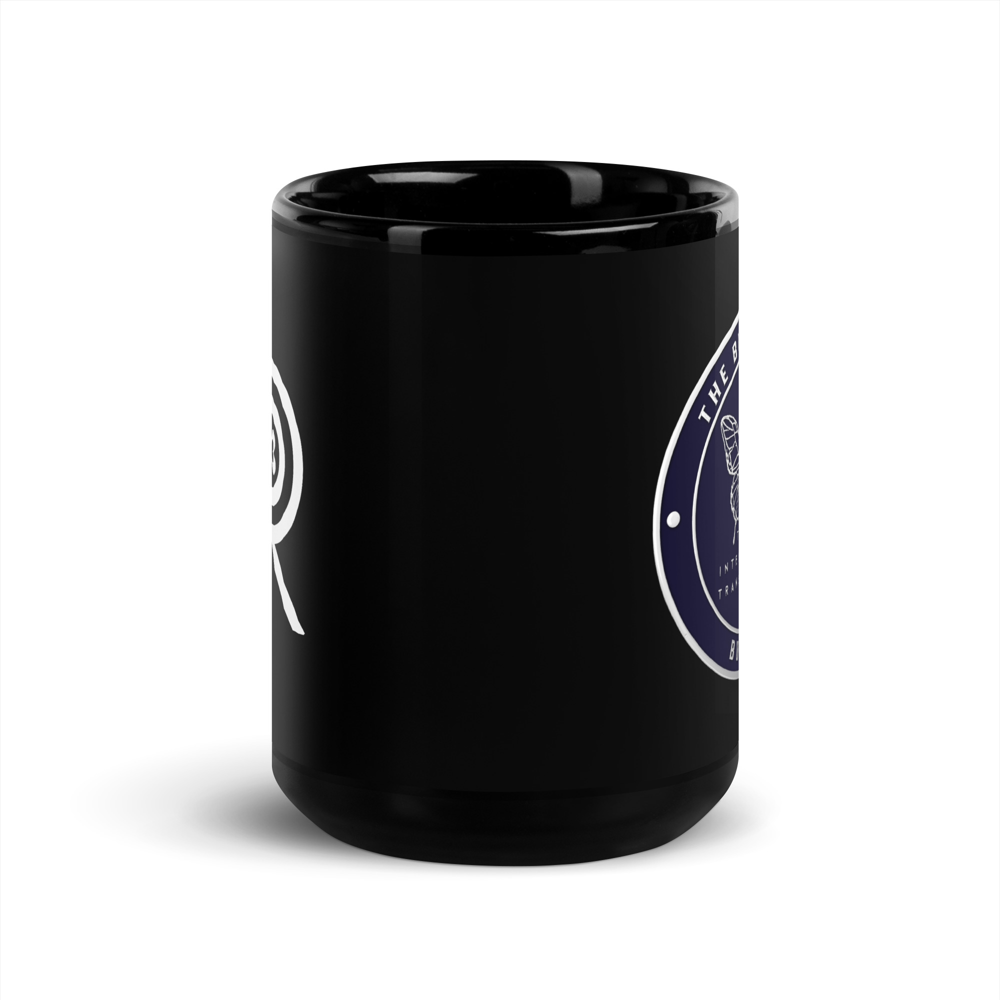 R - The Butterfly Bureau Black Glossy Mug - Image 6