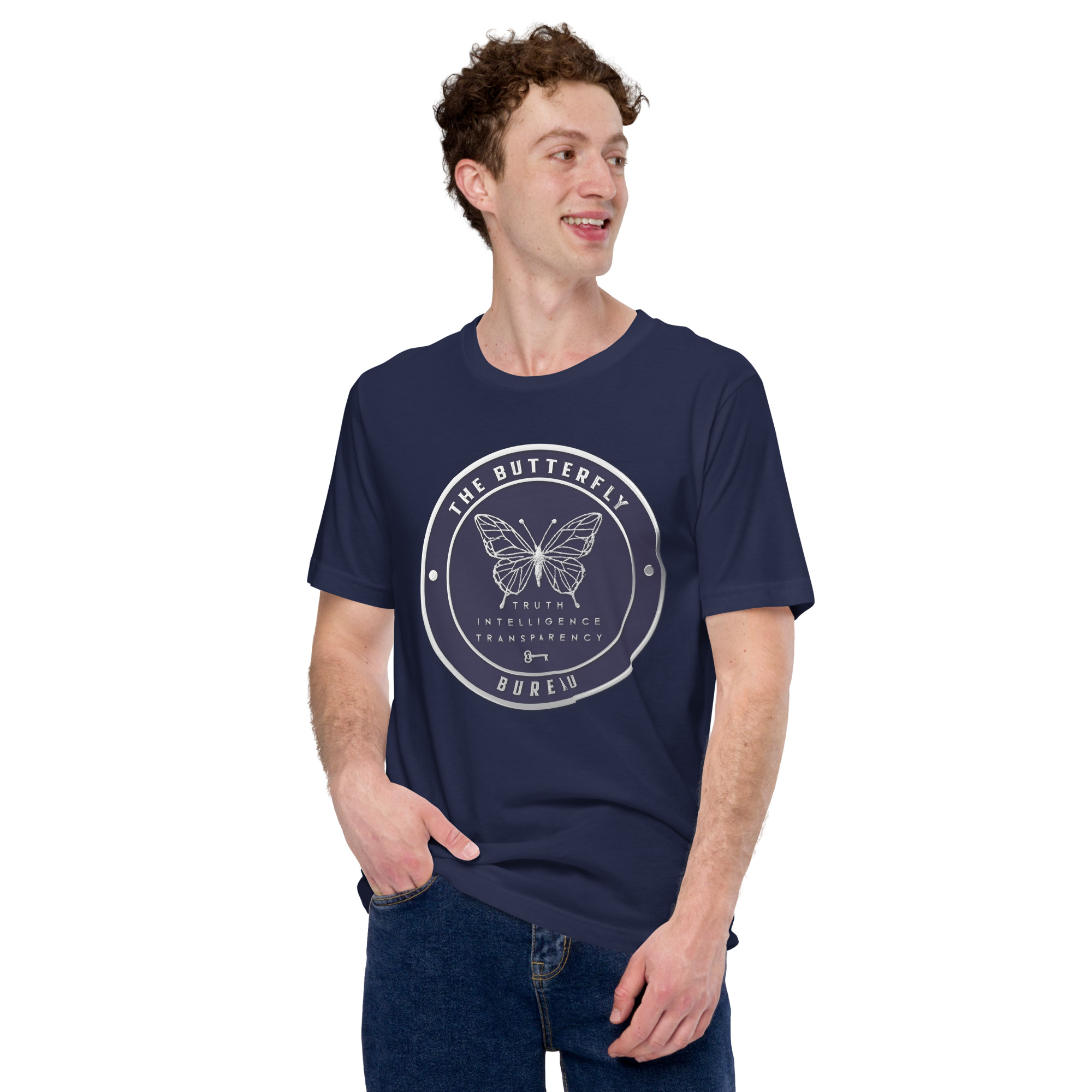 R - The Butterfly Bureau Dark Style Unisex T-shirt - Image 4