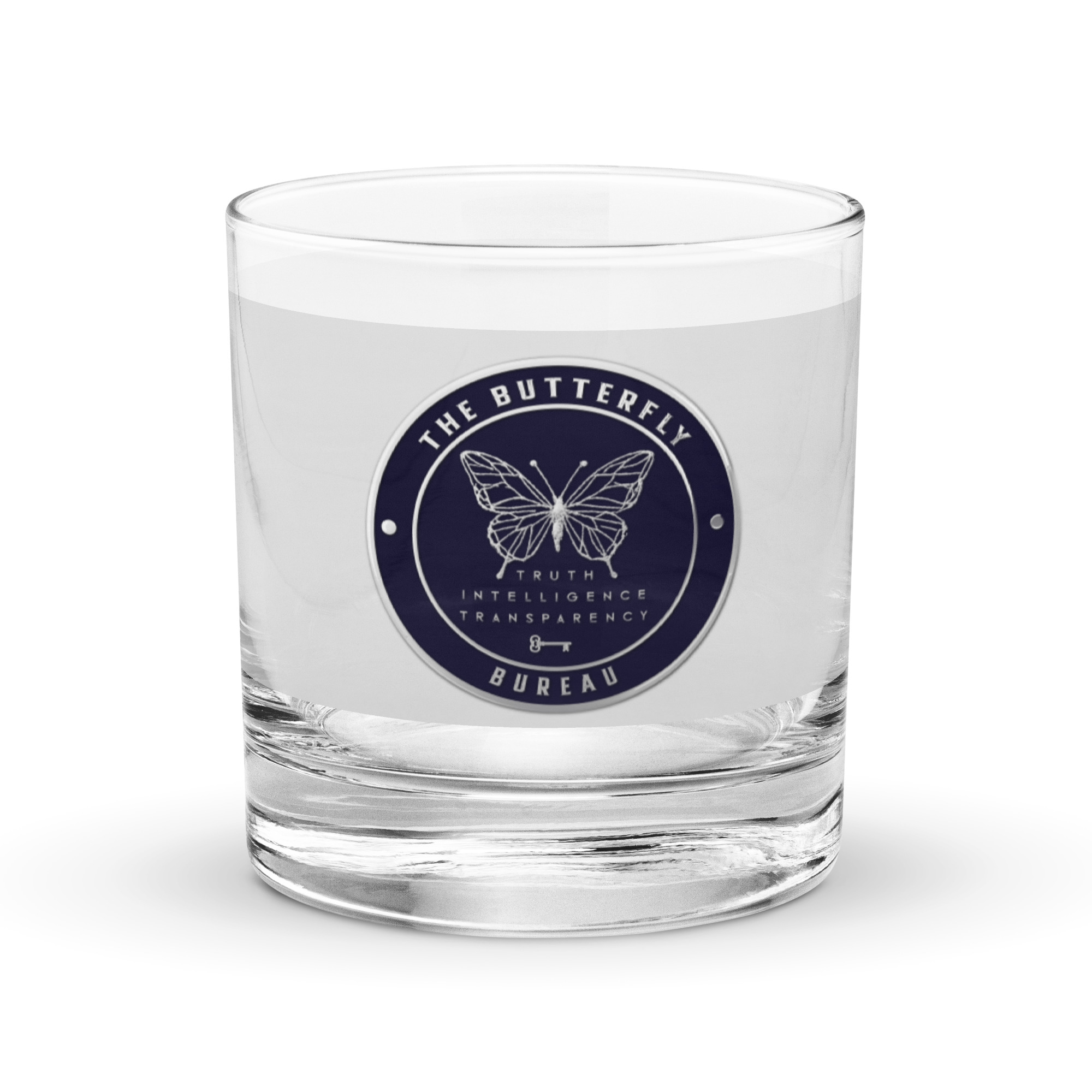 THE BUTTERFLY BUREAU Rocks Glass - Whisper Grey