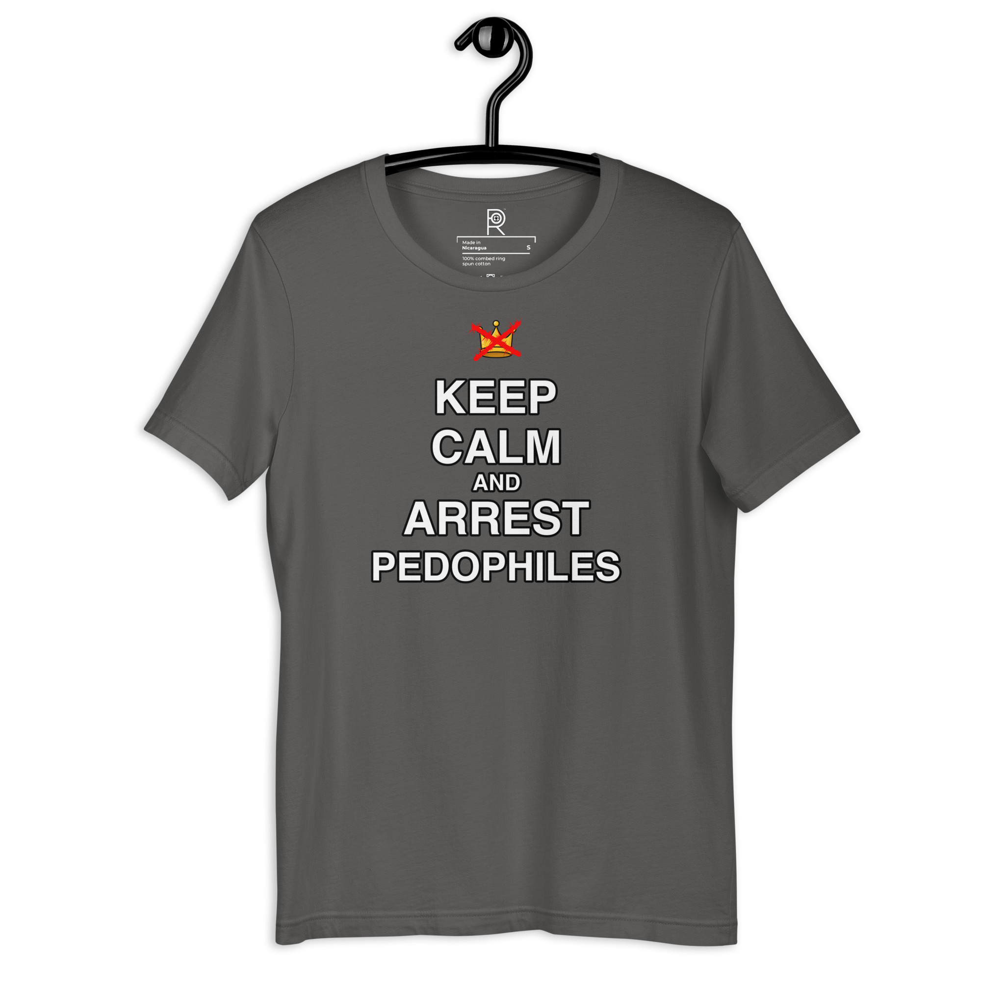 R - Keep Calm And Arrest Pedophiles Dark Style Unisex T-shirt - Image 23