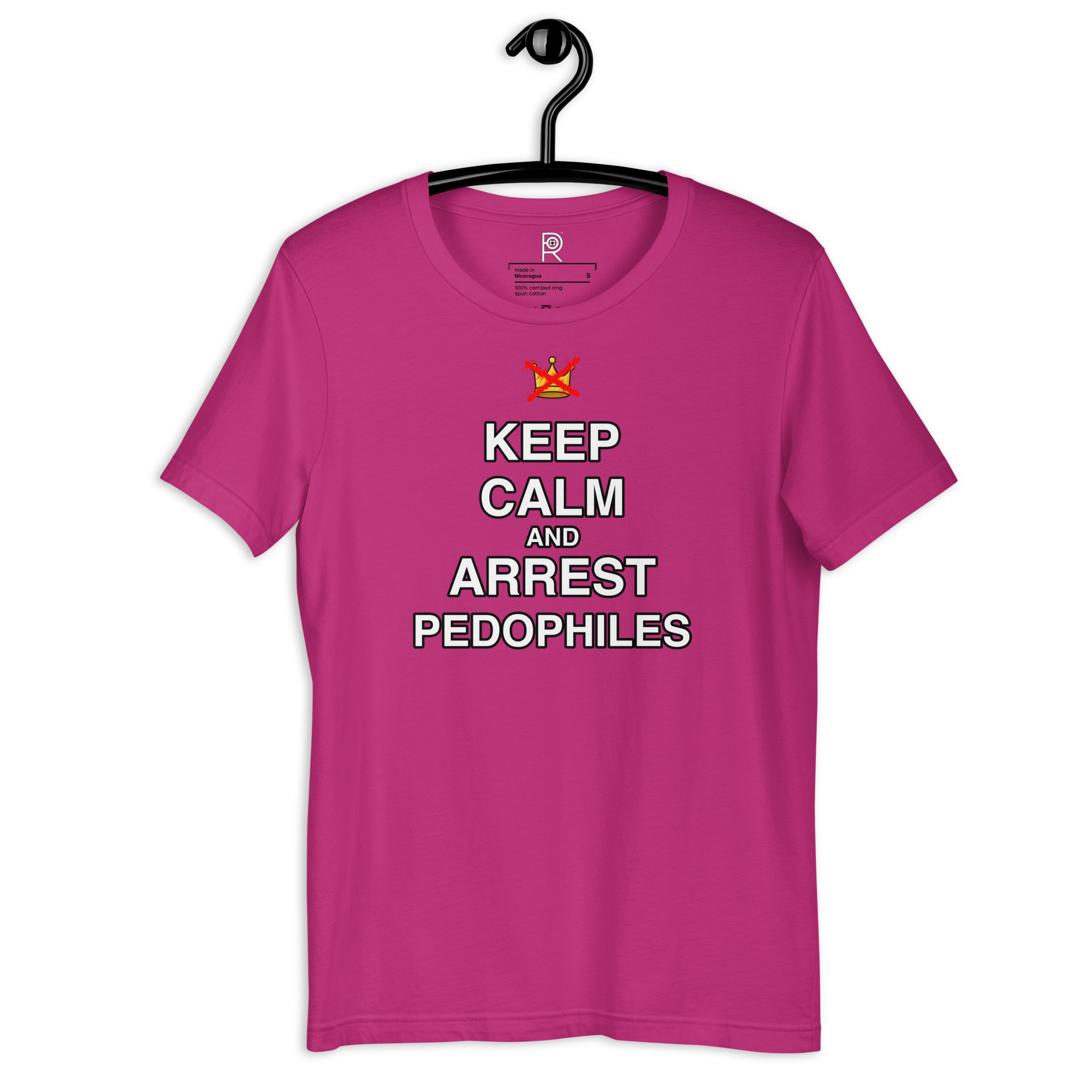 R - Keep Calm And Arrest Pedophiles Dark Style Unisex T-shirt - Image 20