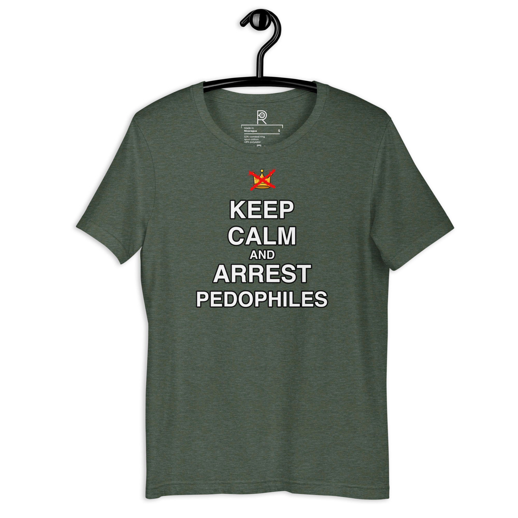 R - Keep Calm And Arrest Pedophiles Dark Style Unisex T-shirt - Image 17