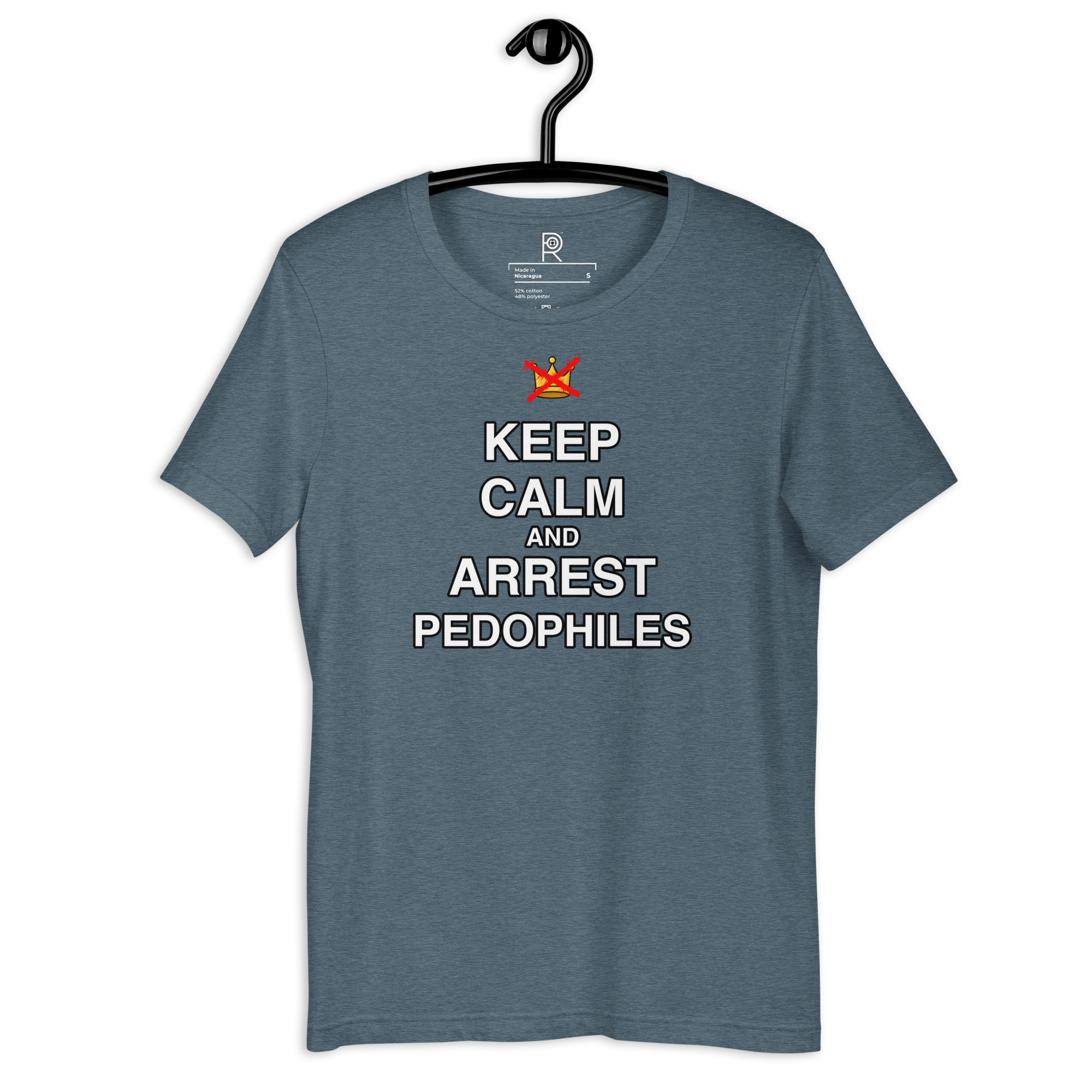 R - Keep Calm And Arrest Pedophiles Dark Style Unisex T-shirt - Image 32