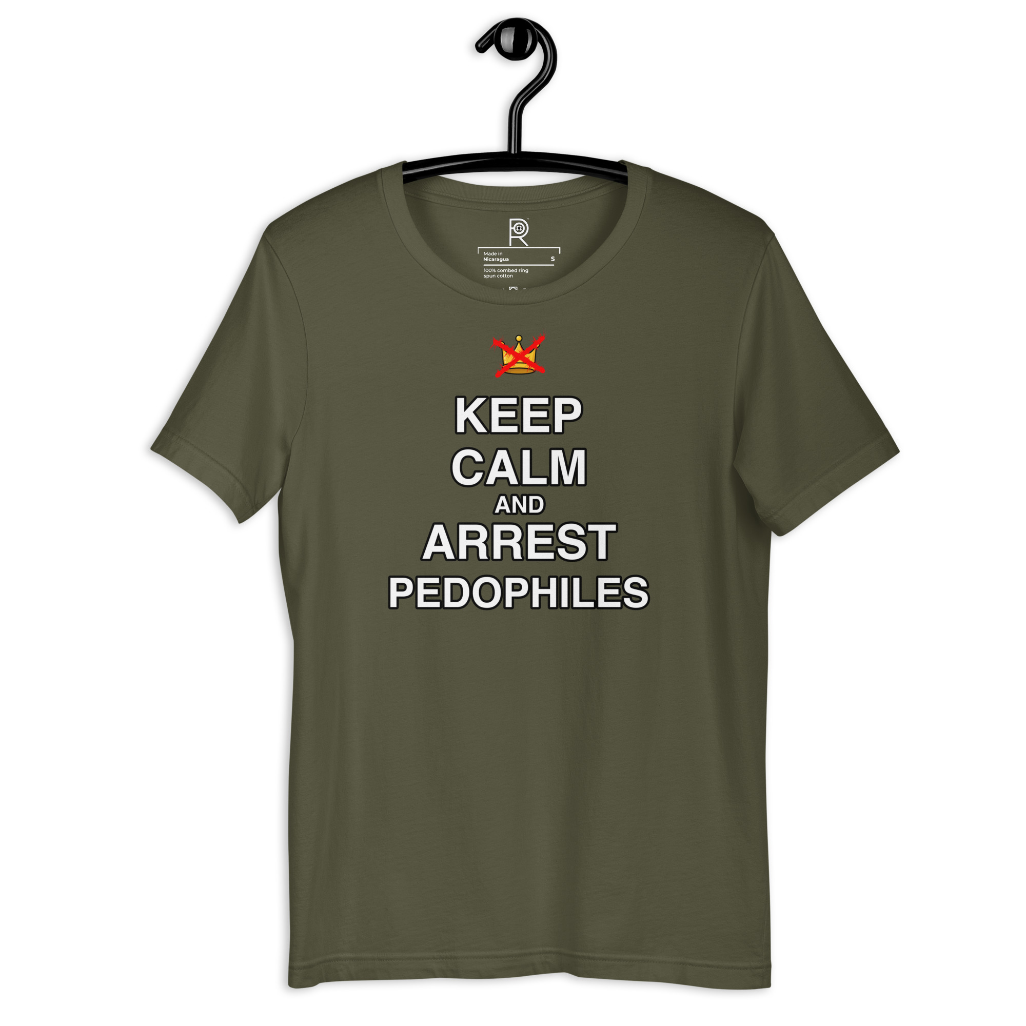 R - Keep Calm And Arrest Pedophiles Dark Style Unisex T-shirt - Image 14