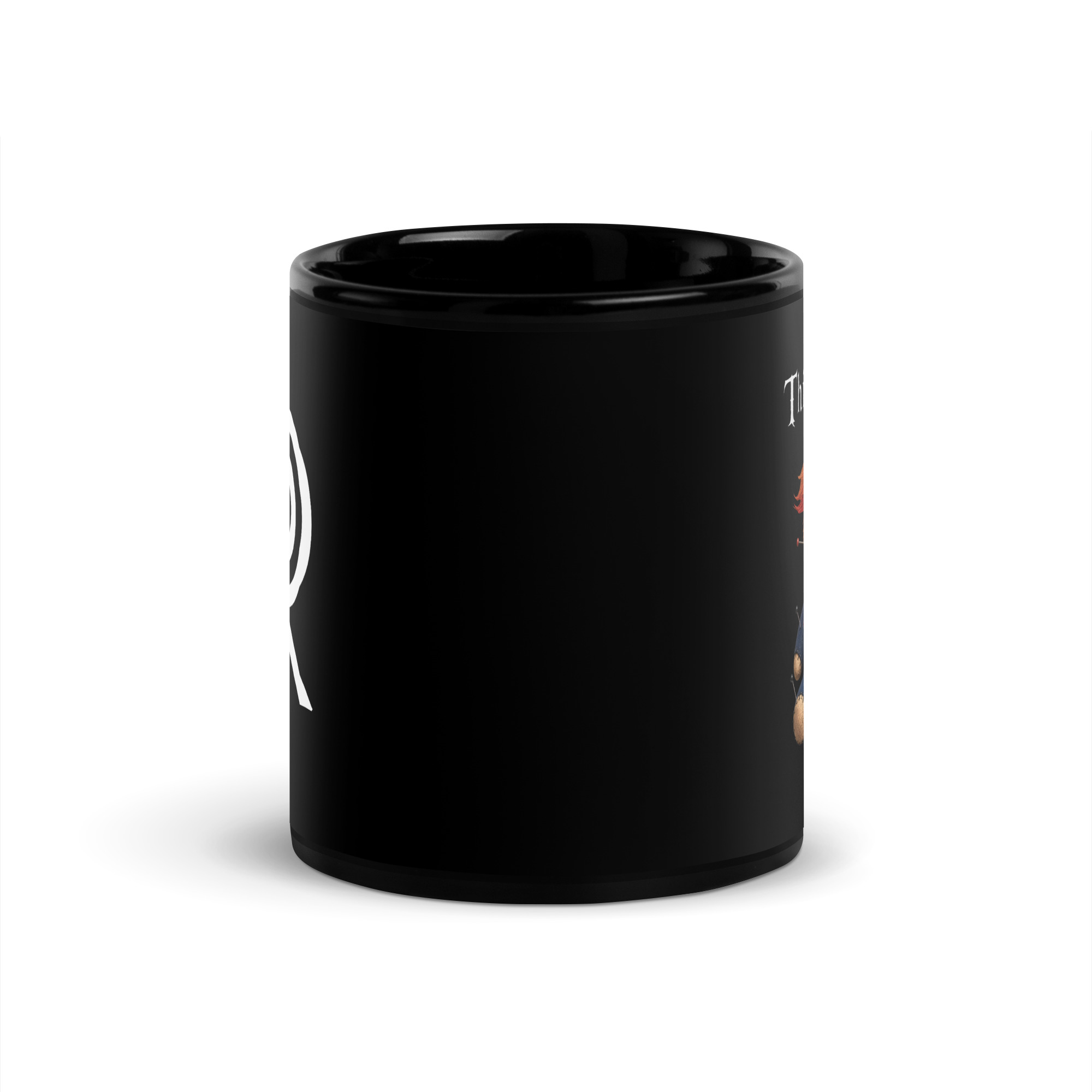 R - Thinking Of You - Style 2 - Black Glossy Mug - Image 3