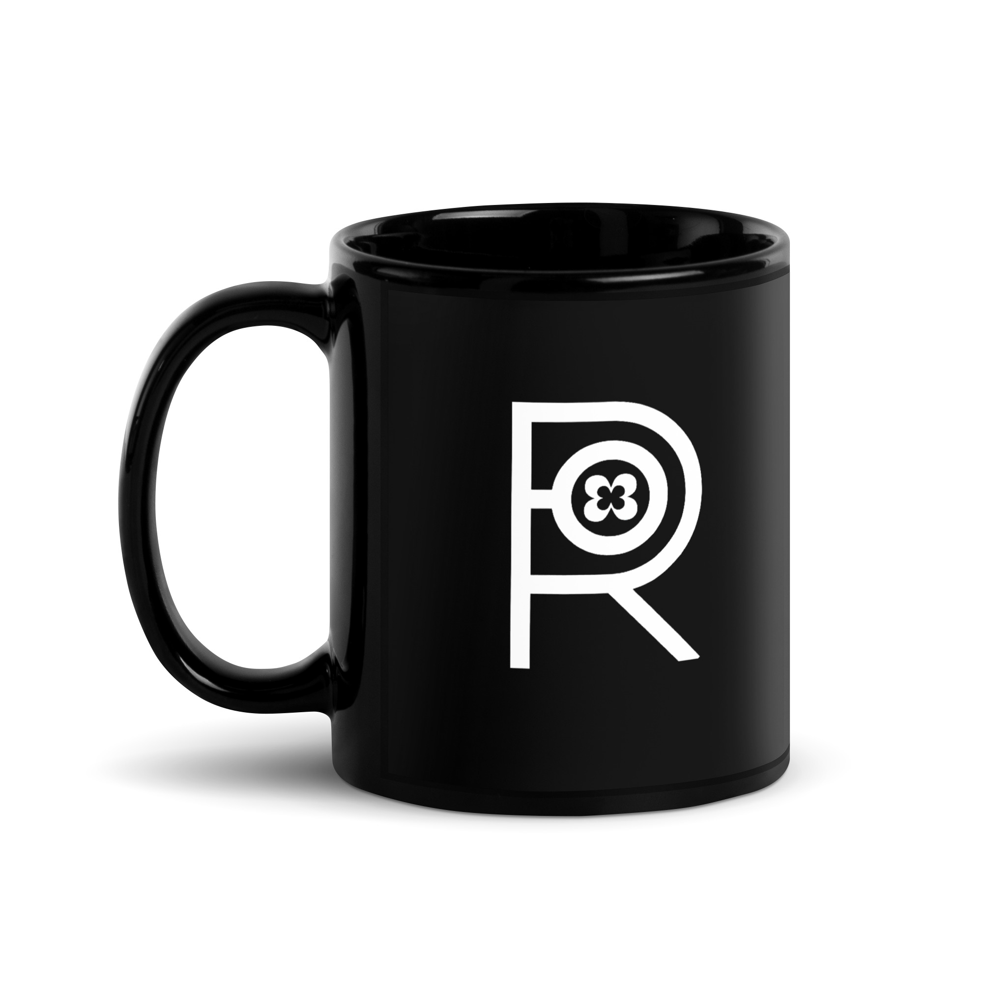 R - Thinking Of You - Style 2 - Black Glossy Mug - Image 2