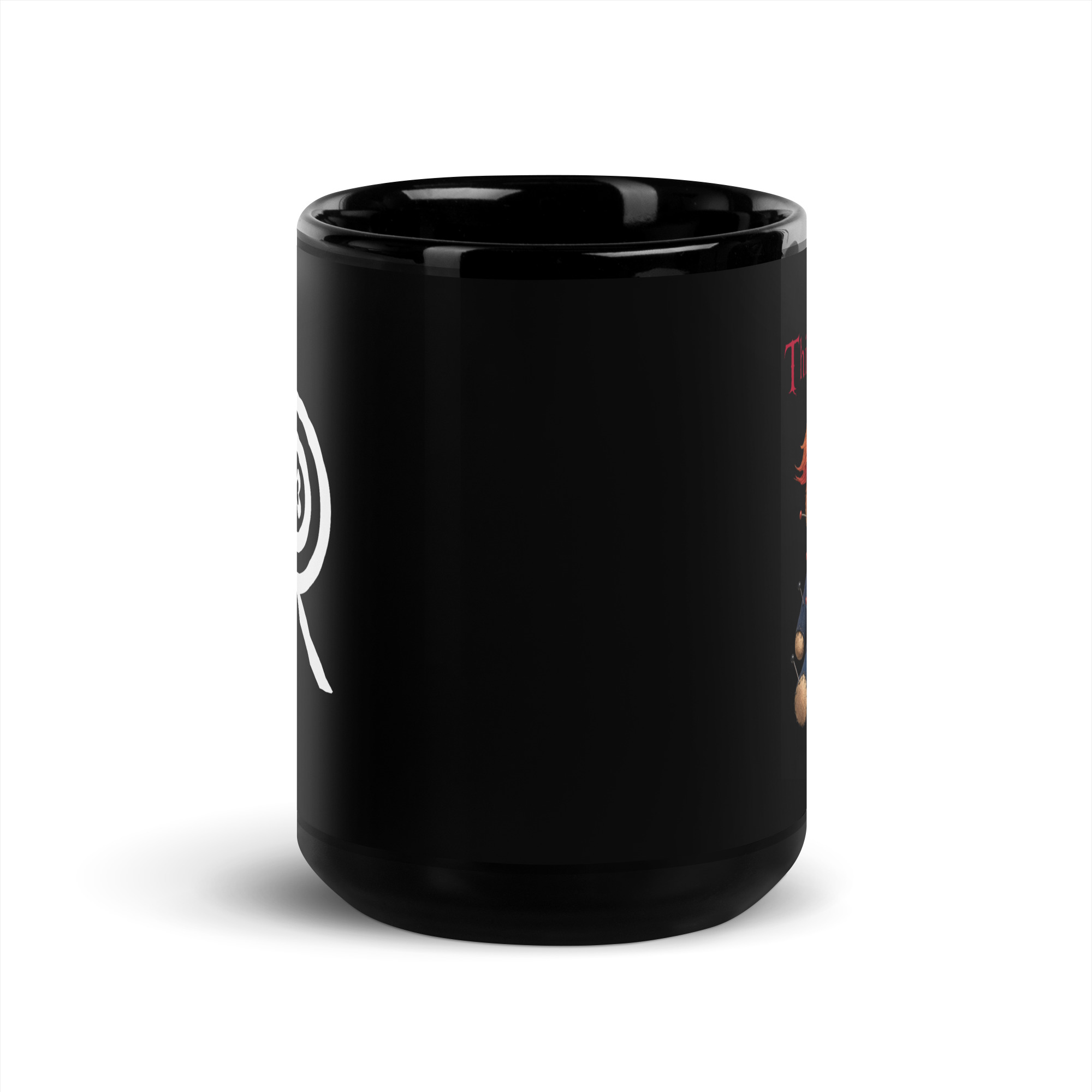 R - Thinking Of You - Style 1 - Black Glossy Mug - Image 6