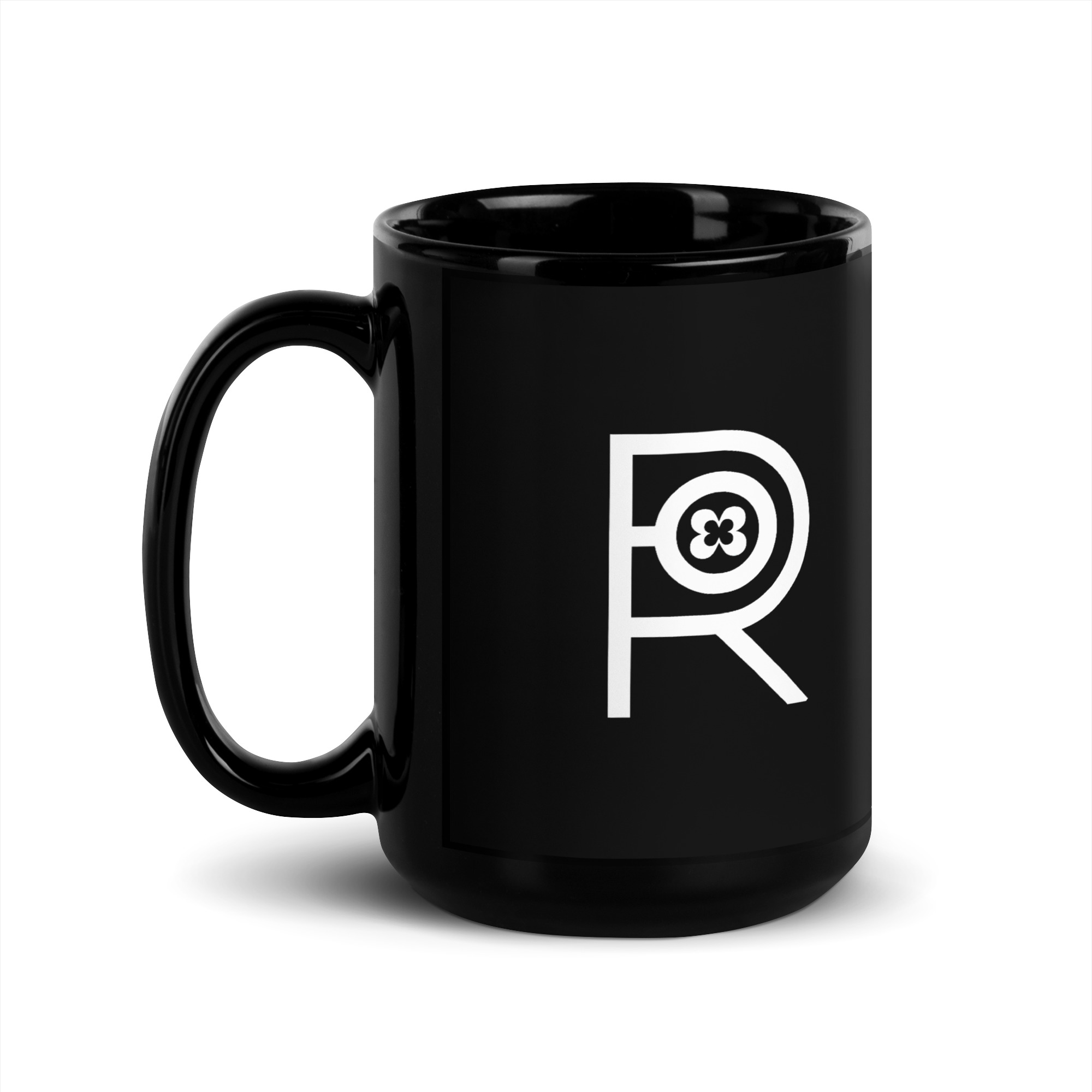 R - Thinking Of You - Style 2 - Black Glossy Mug - Image 4