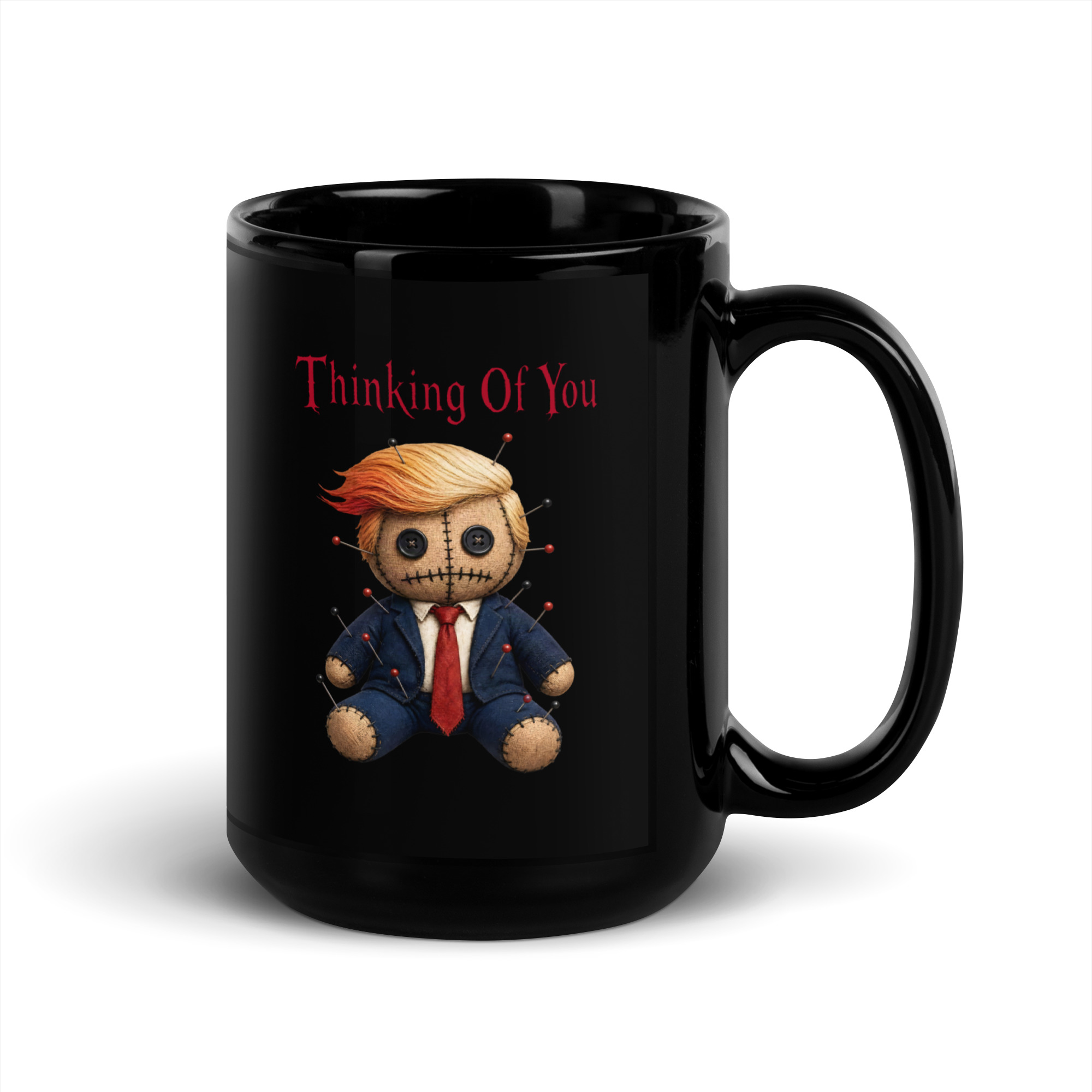 R - Thinking Of You - Style 1 - Black Glossy Mug - Image 5