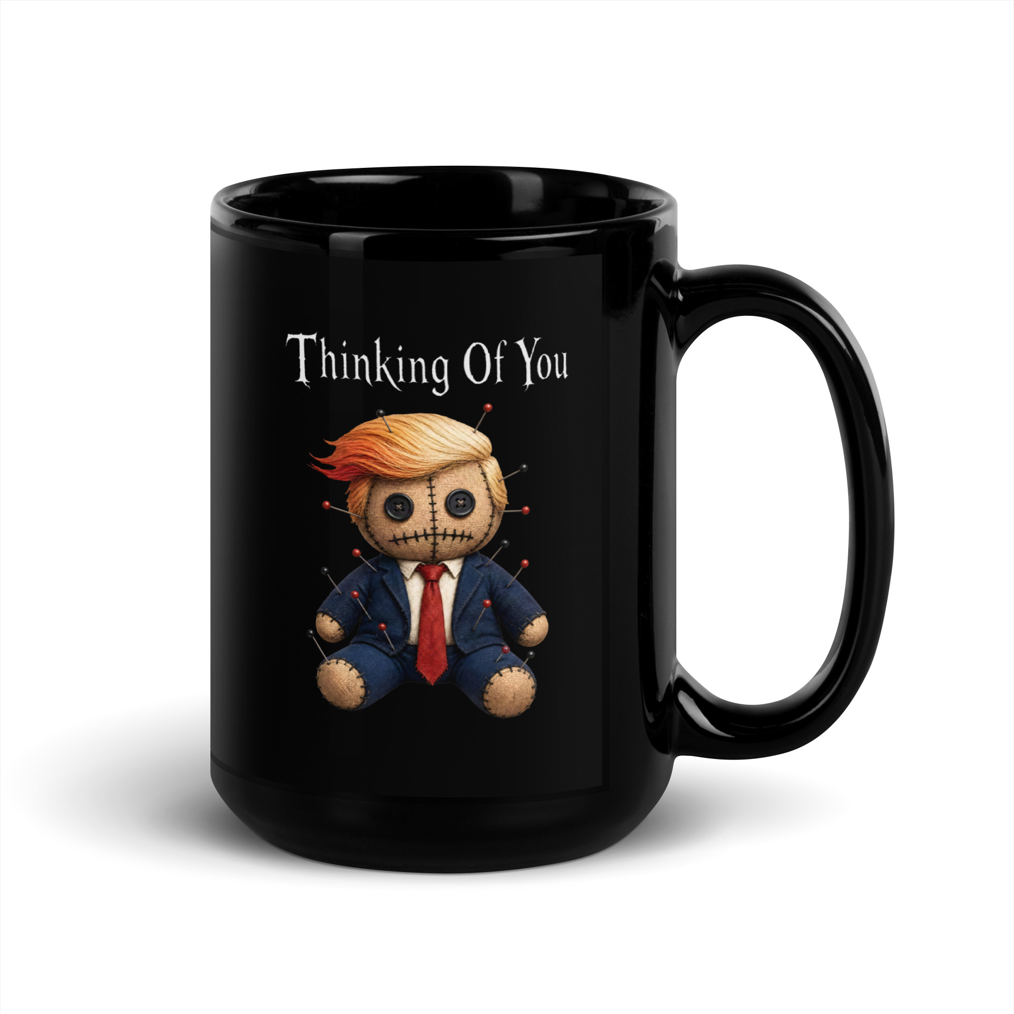 R - Thinking Of You - Style 2 - Black Glossy Mug - Image 5