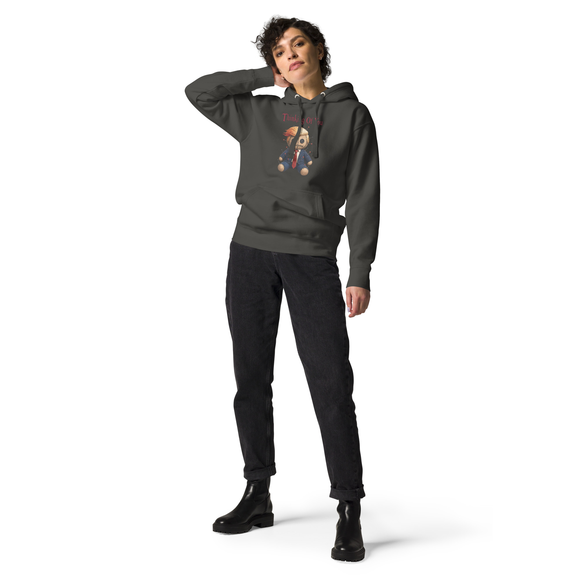 R - Thinking Of You - Style 1 - Dark Unisex Hoodie - Image 9